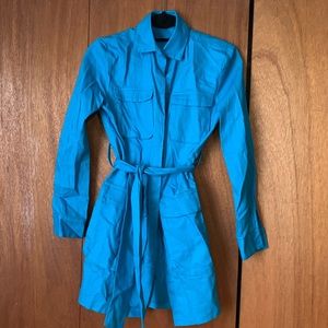 Teal/blue button down jacket